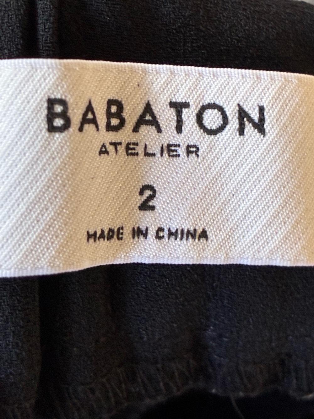 Babaton Aritzia Cohen Black Cropped Tapered Pants Size 2 - Picture 2 of 7